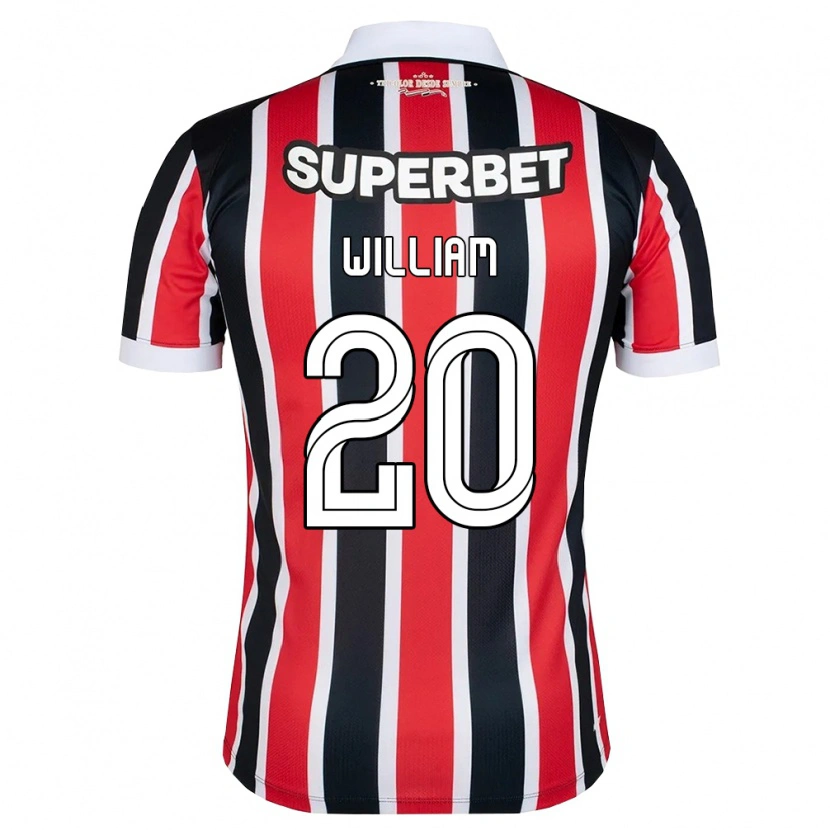 Danxen Herren Robert William #20 Rot Weiß Schwarz Auswärtstrikot Trikot 2026/27 T-Shirt