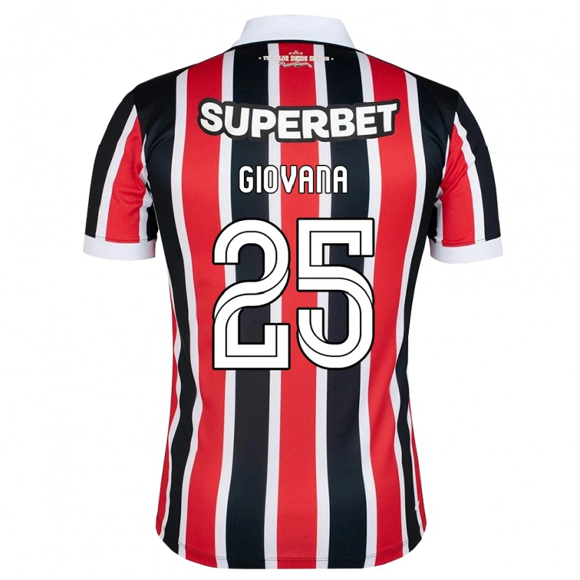 Danxen Herren Giovana #25 Rot Weiß Schwarz Auswärtstrikot Trikot 2026/27 T-Shirt