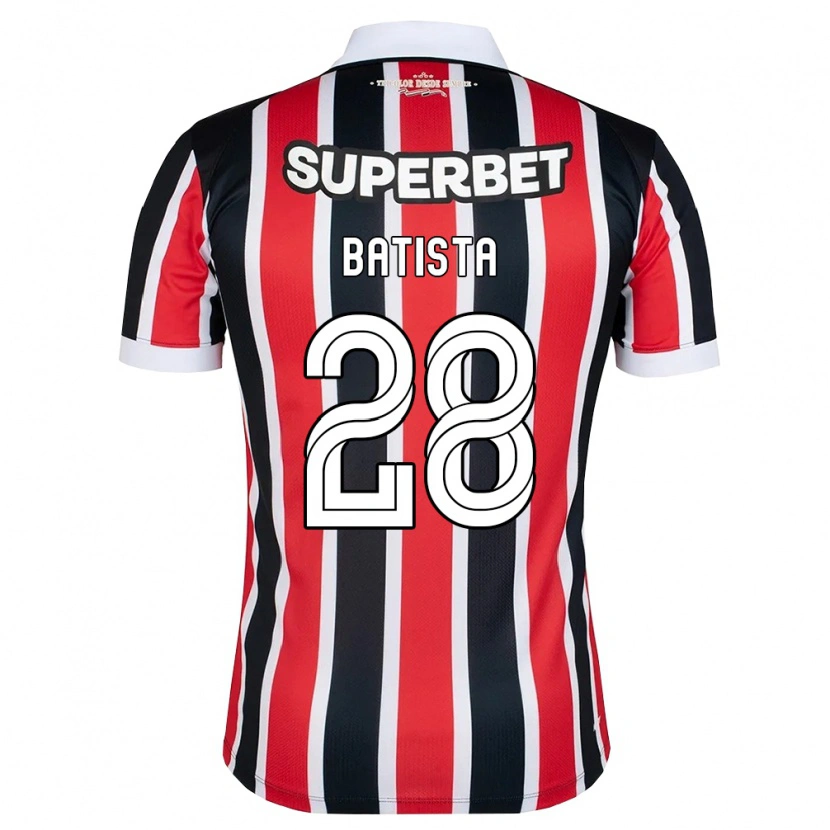 Danxen Herren Guilherme Batista #28 Rot Weiß Schwarz Auswärtstrikot Trikot 2026/27 T-Shirt