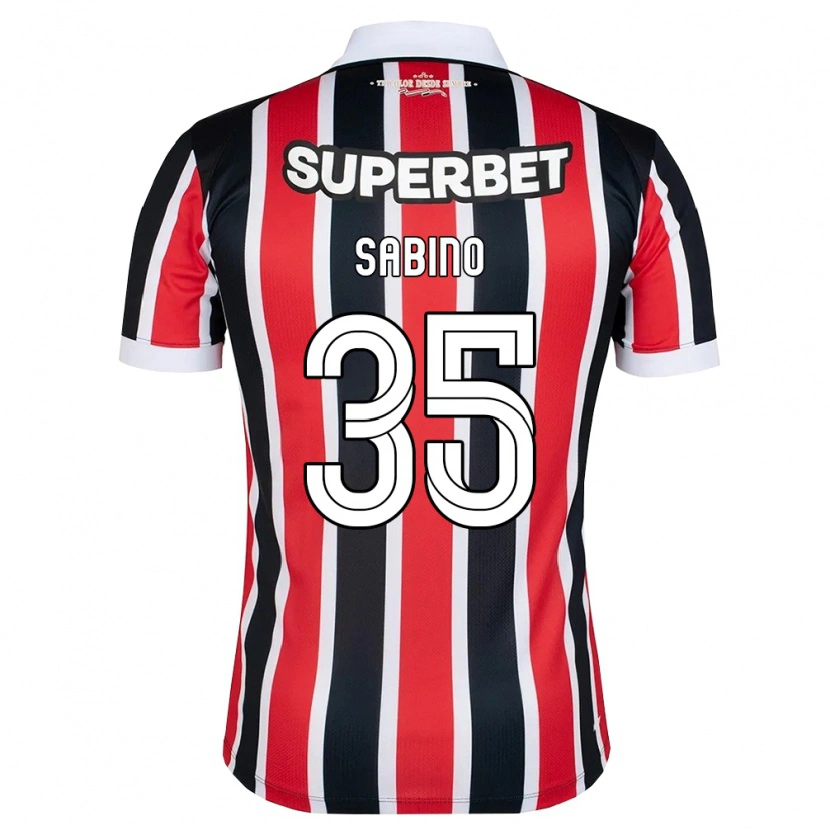 Danxen Herren José Sabino Chagas Monteiro #35 Rot Weiß Schwarz Auswärtstrikot Trikot 2026/27 T-Shirt