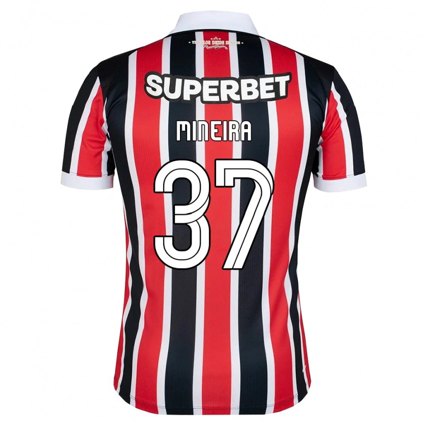 Danxen Herren Rafa Mineira #37 Rot Weiß Schwarz Auswärtstrikot Trikot 2026/27 T-Shirt
