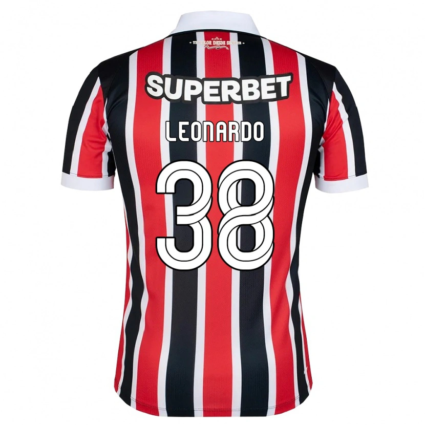 Danxen Herren Hugo Leonardo #38 Rot Weiß Schwarz Auswärtstrikot Trikot 2026/27 T-Shirt
