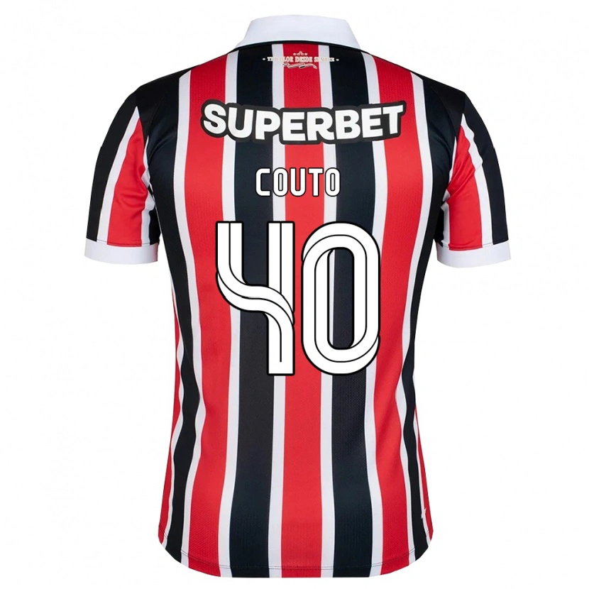 Danxen Herren Thiago Couto #40 Rot Weiß Schwarz Auswärtstrikot Trikot 2026/27 T-Shirt