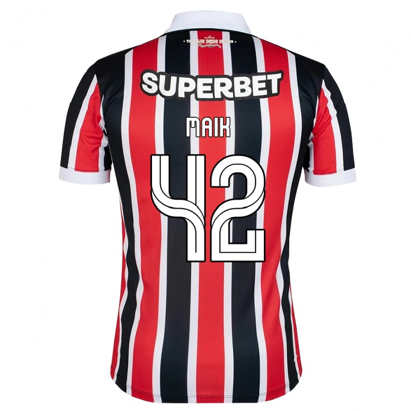 Danxen Herren Maik Gomes Viegas #42 Rot Weiß Schwarz Auswärtstrikot Trikot 2026/27 T-Shirt
