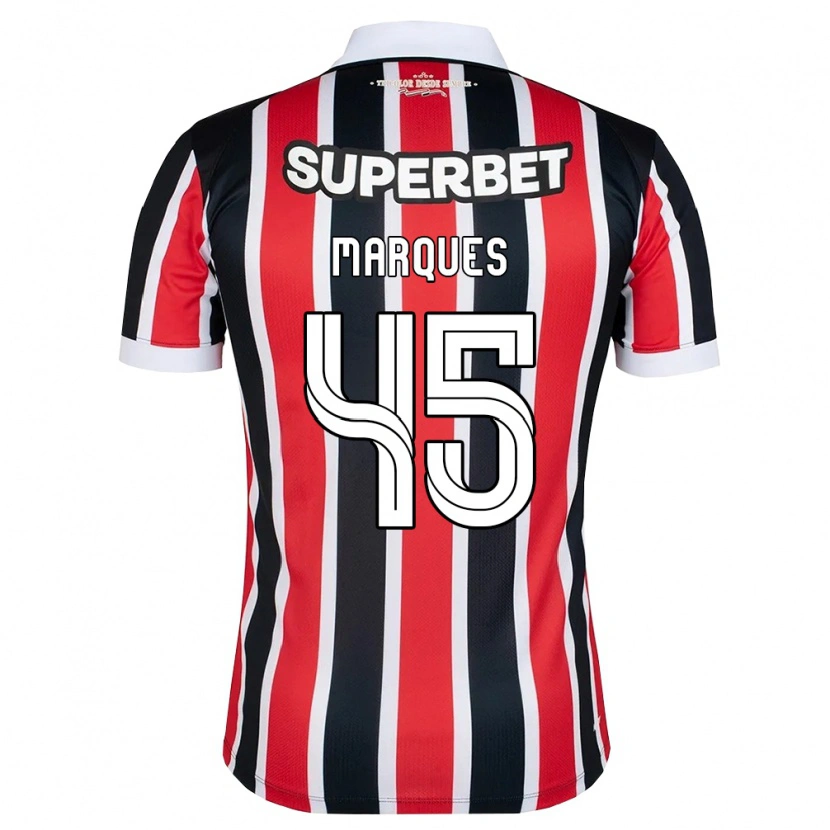 Danxen Herren Lucca Marques Alencar #45 Rot Weiß Schwarz Auswärtstrikot Trikot 2026/27 T-Shirt