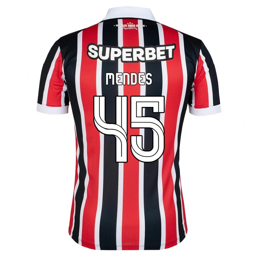 Danxen Herren Nathan Mendes #45 Rot Weiß Schwarz Auswärtstrikot Trikot 2026/27 T-Shirt