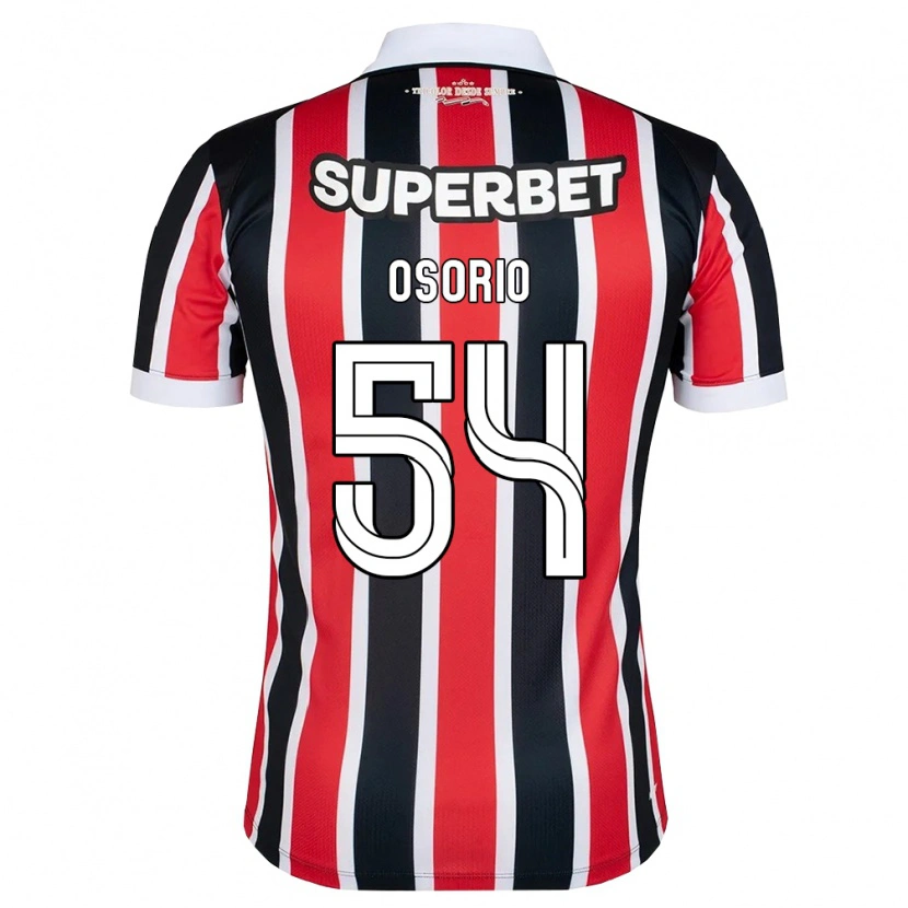 Danxen Herren Luis Osorio #54 Rot Weiß Schwarz Auswärtstrikot Trikot 2026/27 T-Shirt