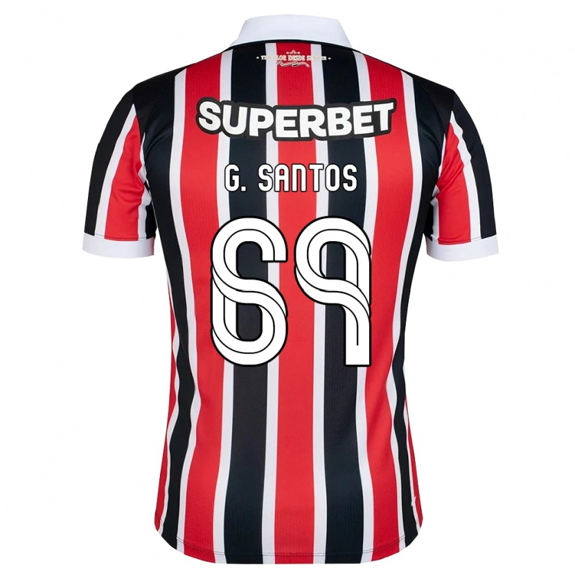 Danxen Herren Guilherme Santos #69 Rot Weiß Schwarz Auswärtstrikot Trikot 2026/27 T-Shirt