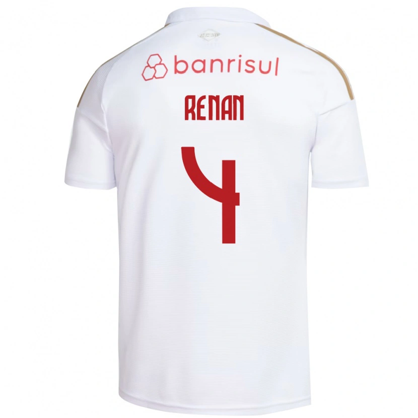 Danxen Herren Robert Renan #4 Weiß Rot Auswärtstrikot Trikot 2026/27 T-Shirt