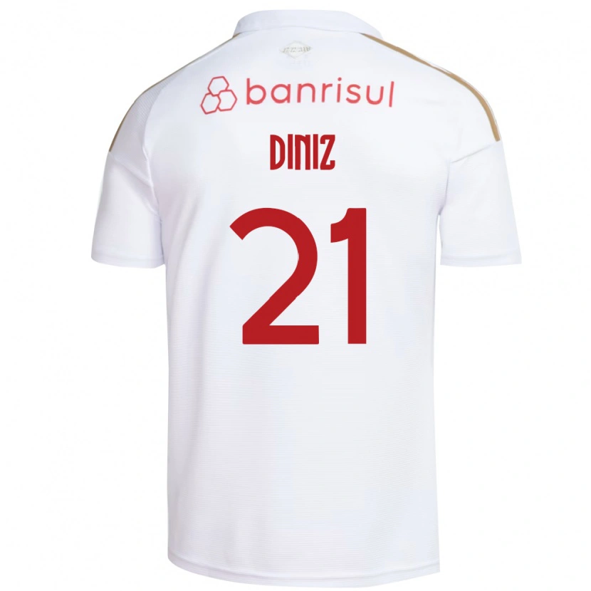 Danxen Herren Kauã Diniz #21 Weiß Rot Auswärtstrikot Trikot 2026/27 T-Shirt
