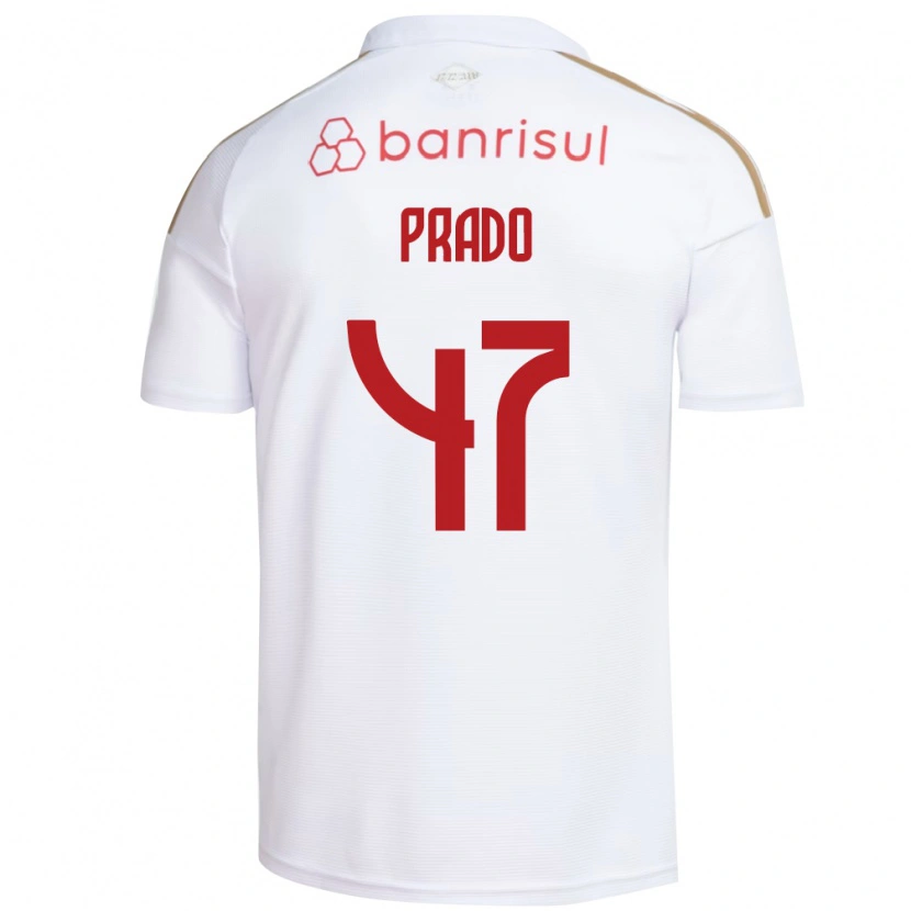 Danxen Herren Gustavo Prado #47 Weiß Rot Auswärtstrikot Trikot 2026/27 T-Shirt