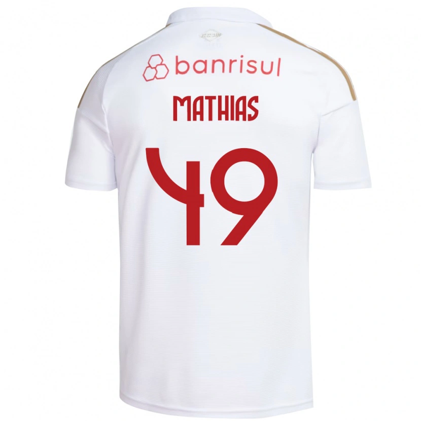 Danxen Herren Ricardo Mathias #49 Weiß Rot Auswärtstrikot Trikot 2026/27 T-Shirt