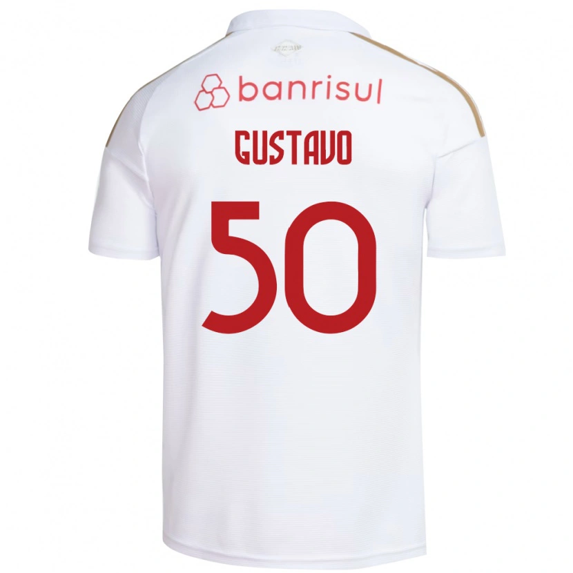 Danxen Herren Gustavo Dos Santos #50 Weiß Rot Auswärtstrikot Trikot 2026/27 T-Shirt