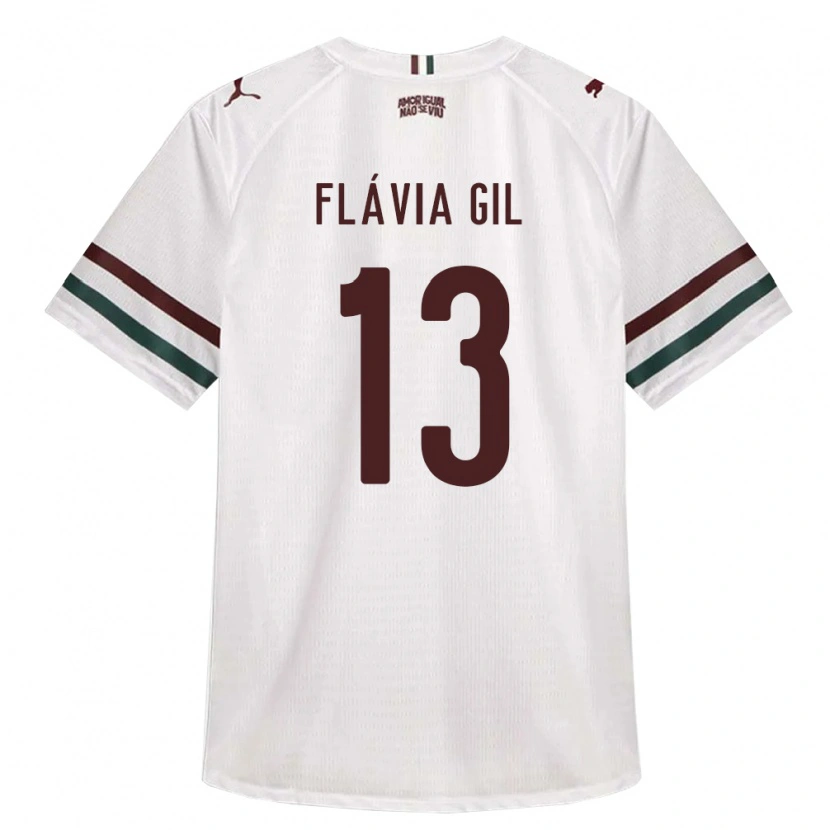 Danxen Herren Flávia Gil #13 Weiß Grün Burgund Auswärtstrikot Trikot 2026/27 T-Shirt