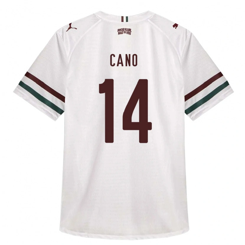 Danxen Herren Germán Cano #14 Weiß Grün Burgund Auswärtstrikot Trikot 2026/27 T-Shirt