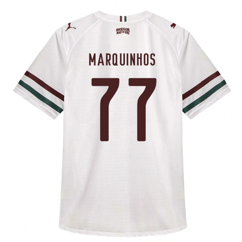 Danxen Herren Marquinhos #77 Weiß Grün Burgund Auswärtstrikot Trikot 2026/27 T-Shirt