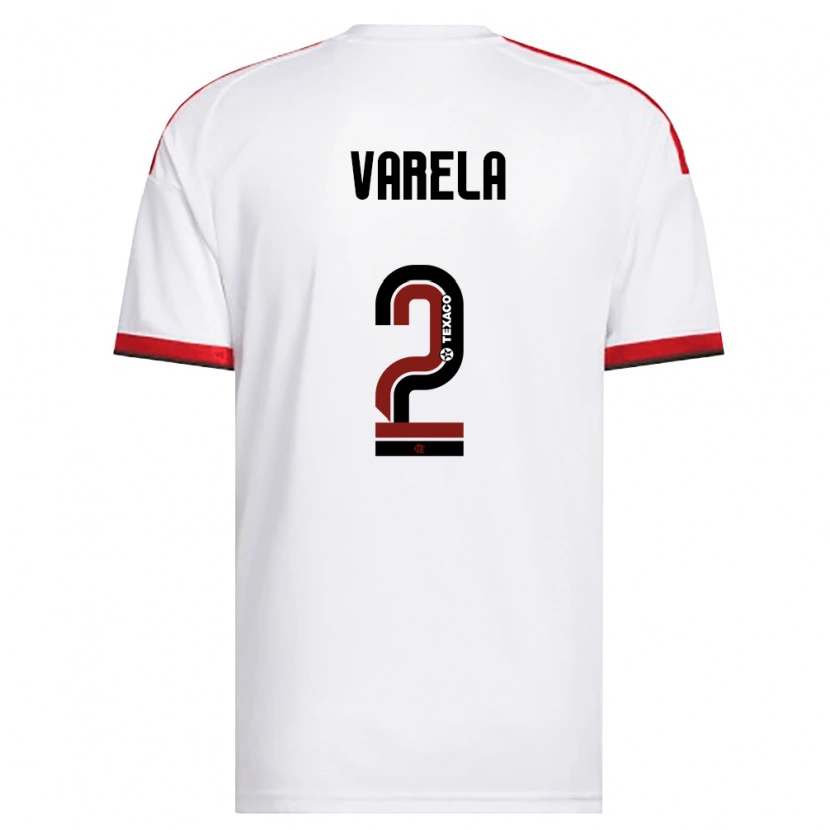 Danxen Herren Guillermo Varela #2 Weiß Rot Schwarz Auswärtstrikot Trikot 2026/27 T-Shirt