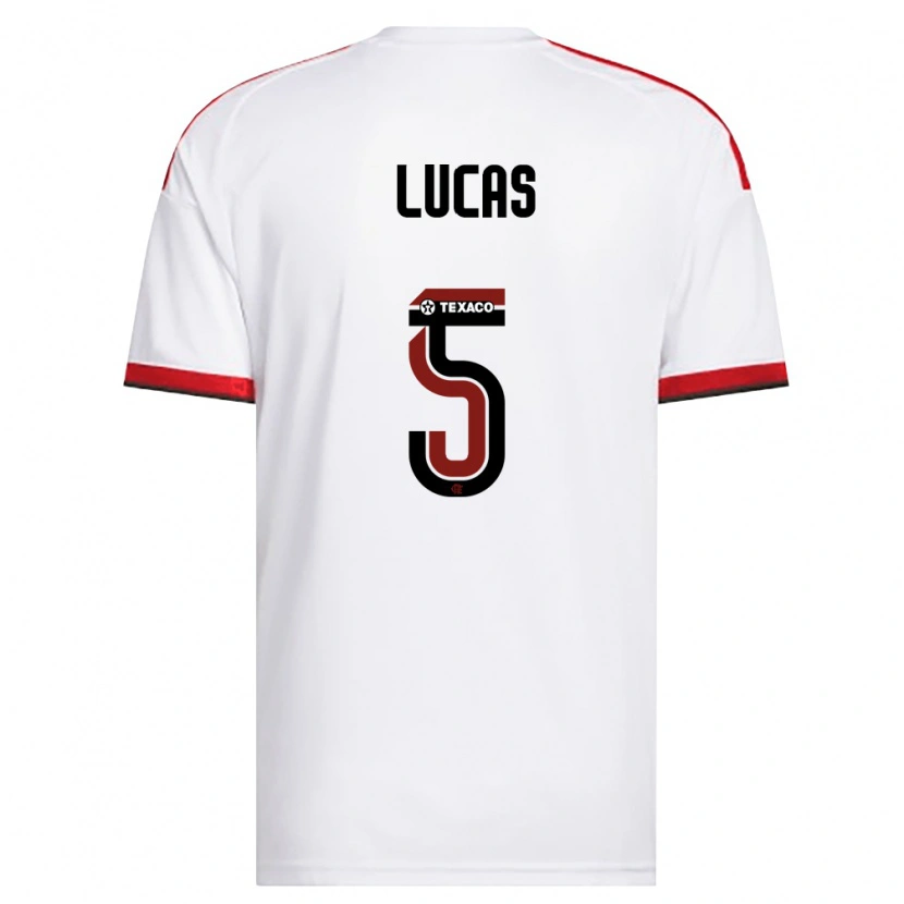 Danxen Herren Rayan Lucas #5 Weiß Rot Schwarz Auswärtstrikot Trikot 2026/27 T-Shirt