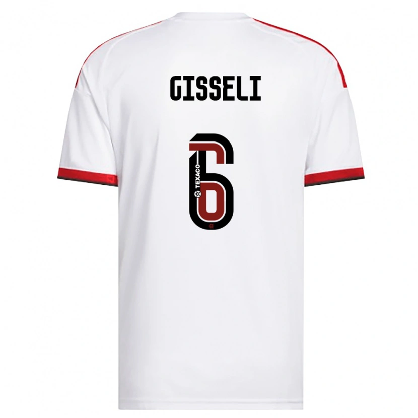 Danxen Herren Gisseli #6 Weiß Rot Schwarz Auswärtstrikot Trikot 2026/27 T-Shirt
