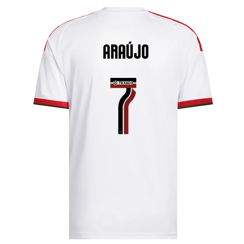 Danxen Herren Luiz Araújo #7 Weiß Rot Schwarz Auswärtstrikot Trikot 2026/27 T-Shirt
