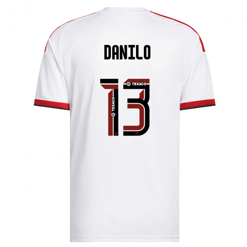 Danxen Herren Danilo Luiz Da Silva #13 Weiß Rot Schwarz Auswärtstrikot Trikot 2026/27 T-Shirt