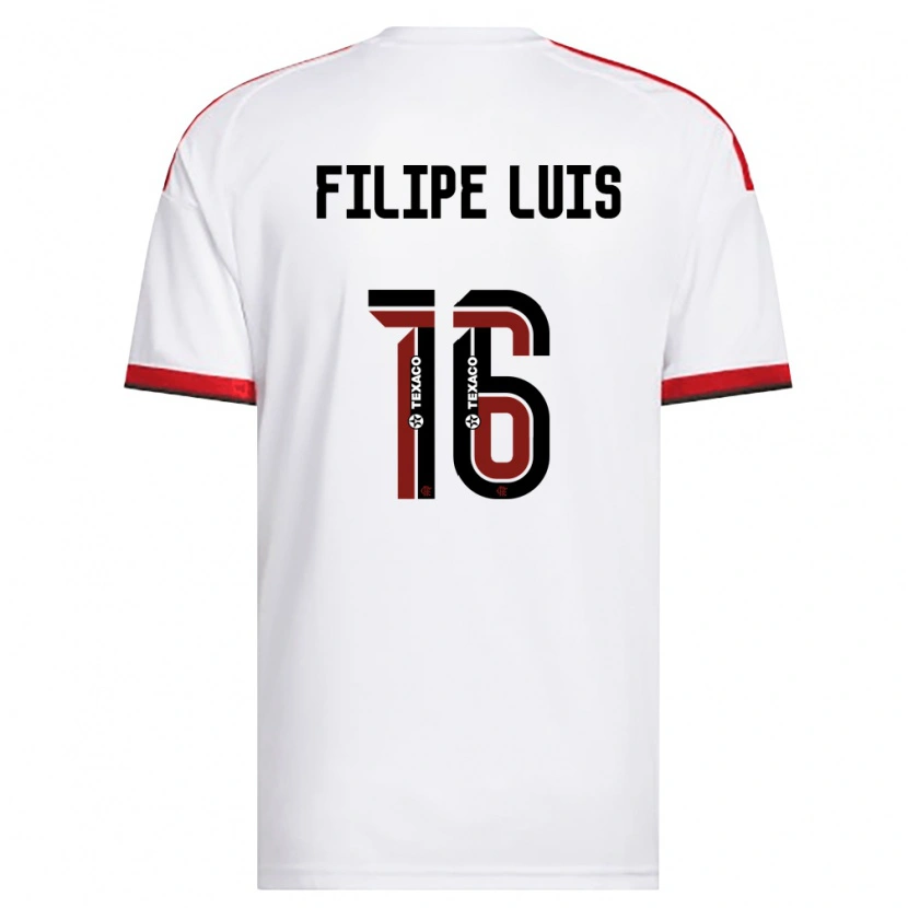 Danxen Herren Filipe Luis #16 Weiß Rot Schwarz Auswärtstrikot Trikot 2026/27 T-Shirt