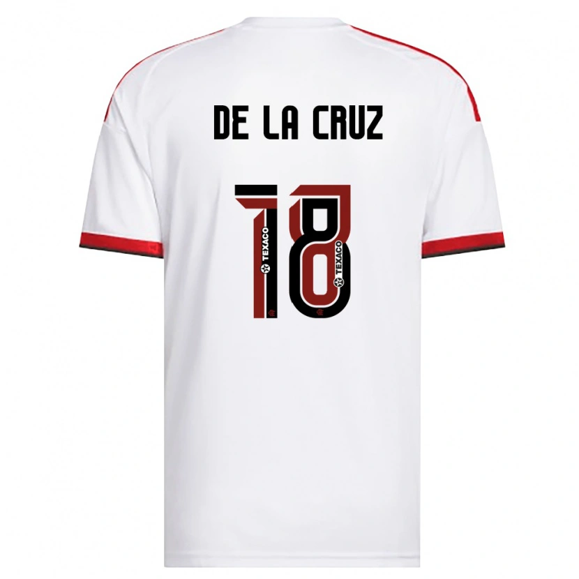 Danxen Herren Nicolás De La Cruz #18 Weiß Rot Schwarz Auswärtstrikot Trikot 2026/27 T-Shirt