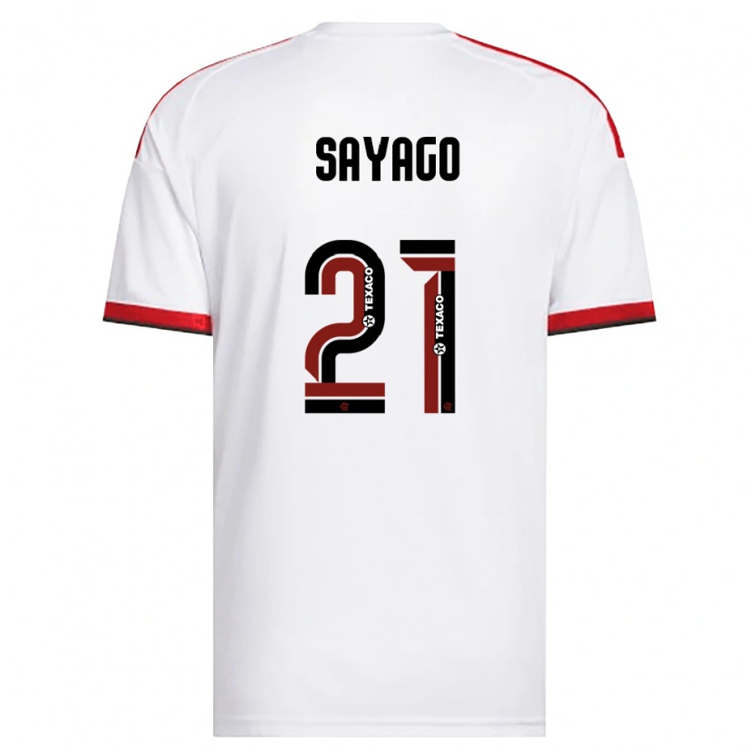 Danxen Herren Juan Sayago #21 Weiß Rot Schwarz Auswärtstrikot Trikot 2026/27 T-Shirt