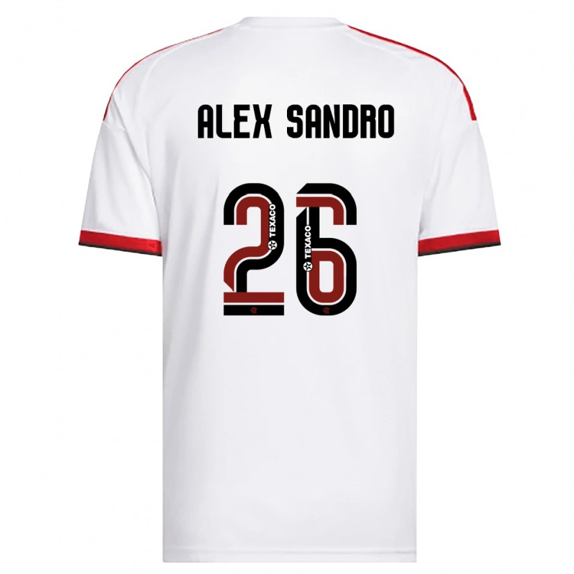 Danxen Herren Alex Sandro #26 Weiß Rot Schwarz Auswärtstrikot Trikot 2026/27 T-Shirt