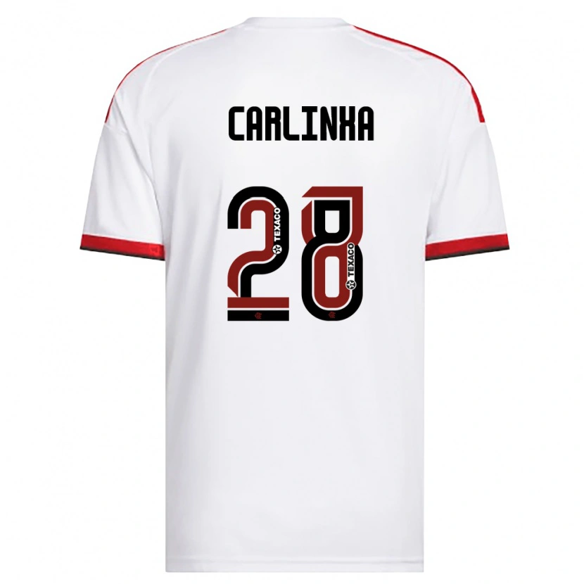 Danxen Herren Carlinha #28 Weiß Rot Schwarz Auswärtstrikot Trikot 2026/27 T-Shirt