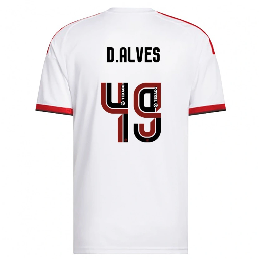 Danxen Herren Dyogo Alves #49 Weiß Rot Schwarz Auswärtstrikot Trikot 2026/27 T-Shirt