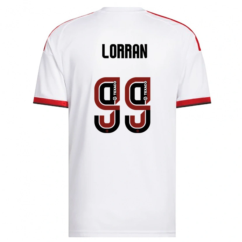 Danxen Herren Lorran Lucas Pereira De Sousa #99 Weiß Rot Schwarz Auswärtstrikot Trikot 2026/27 T-Shirt