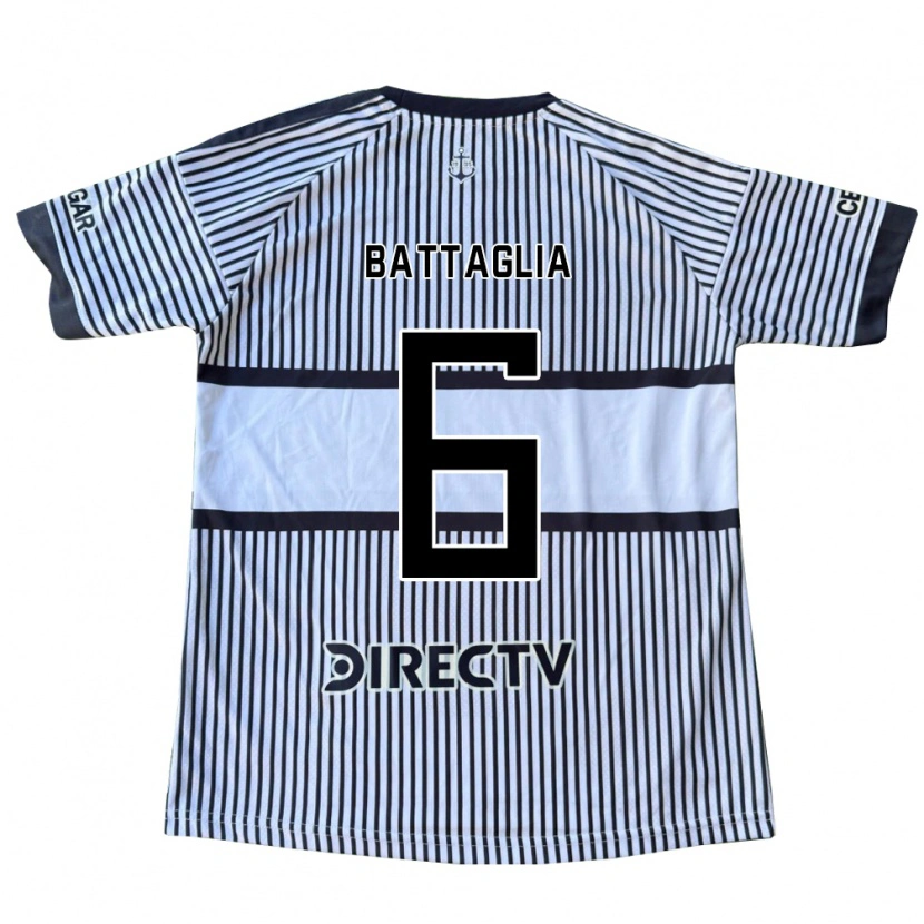 Danxen Herren Rodrigo Battaglia #6 Weiß Schwarz Gelb Auswärtstrikot Trikot 2026/27 T-Shirt