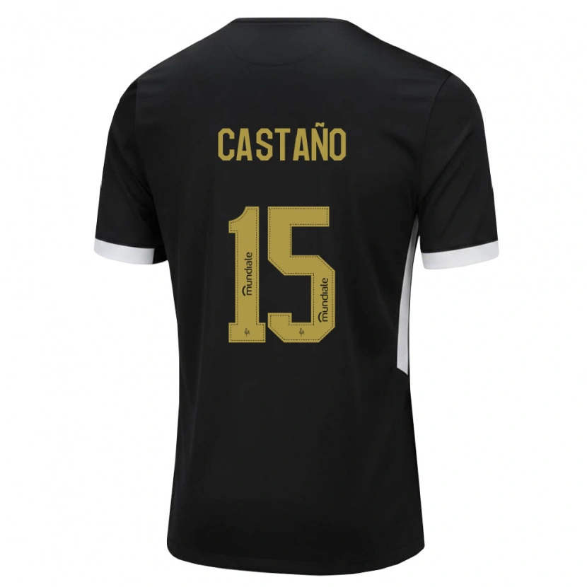 Danxen Herren Kevin Castaño #15 Schwarz Weiß Gelb Heimtrikot Trikot 2026/27 T-Shirt