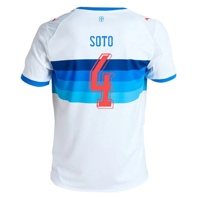 Danxen Damen Guillermo Soto #4 Weiß Himmelblau Heimtrikot Trikot 2026/27 T-Shirt