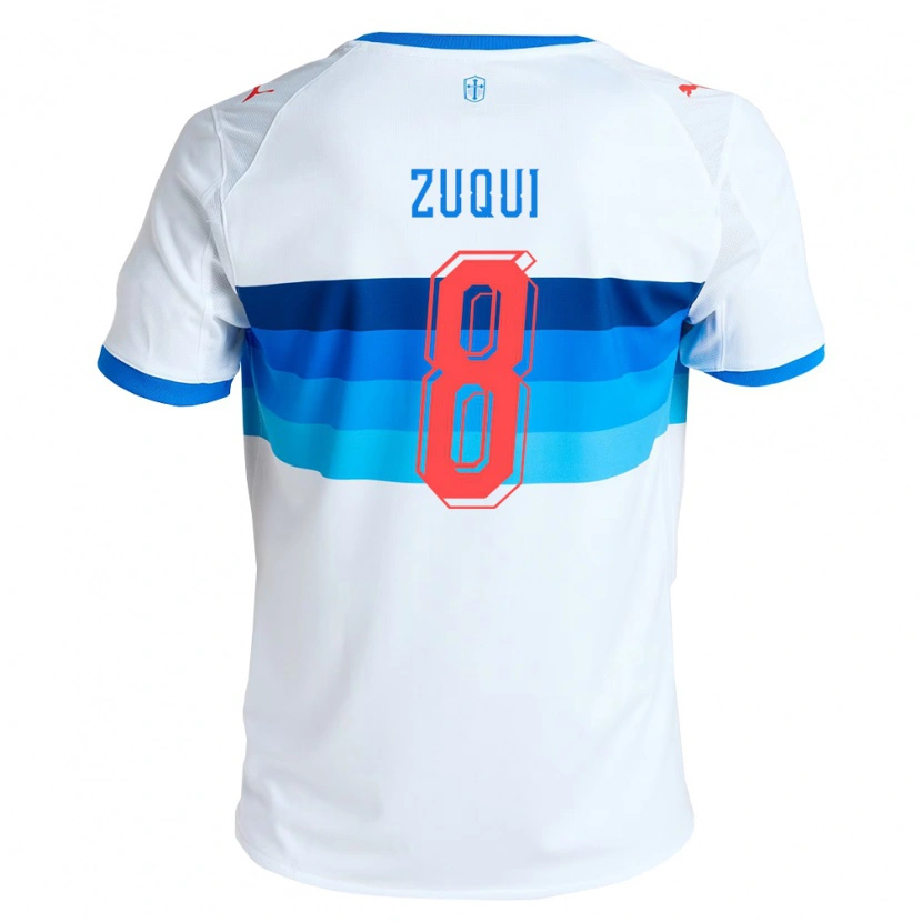 Danxen Damen Fernando Zuqui #8 Weiß Himmelblau Heimtrikot Trikot 2026/27 T-Shirt
