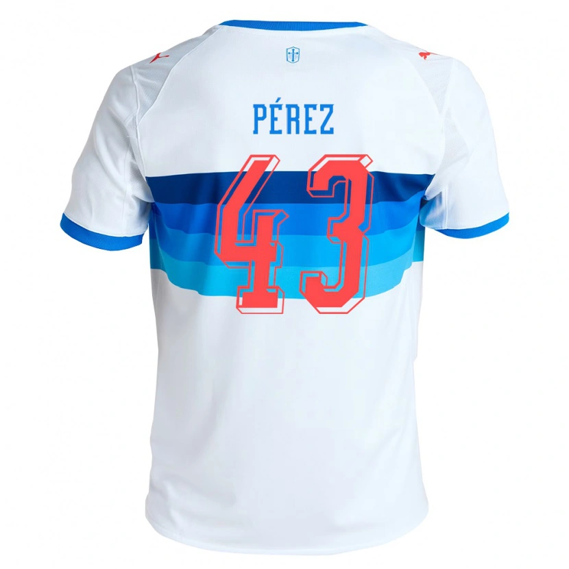 Danxen Damen Amaro Pérez #43 Weiß Himmelblau Heimtrikot Trikot 2026/27 T-Shirt