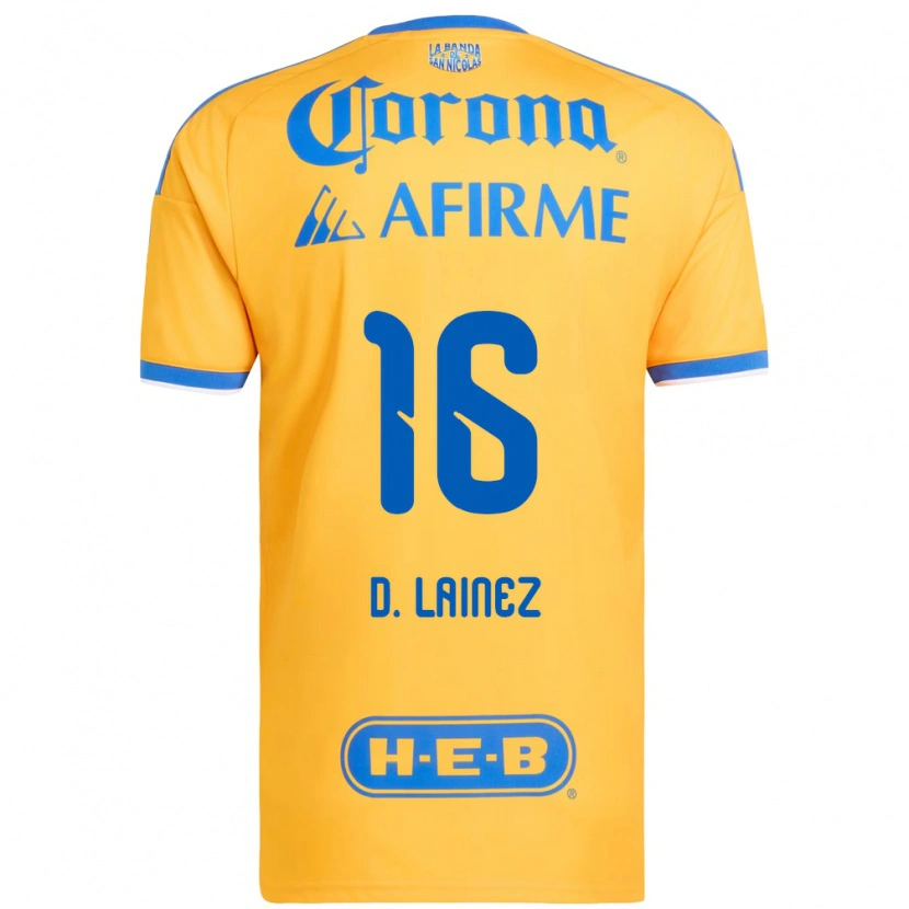 Danxen Damen Diego Lainez #16 Gelb Blau Heimtrikot Trikot 2026/27 T-Shirt