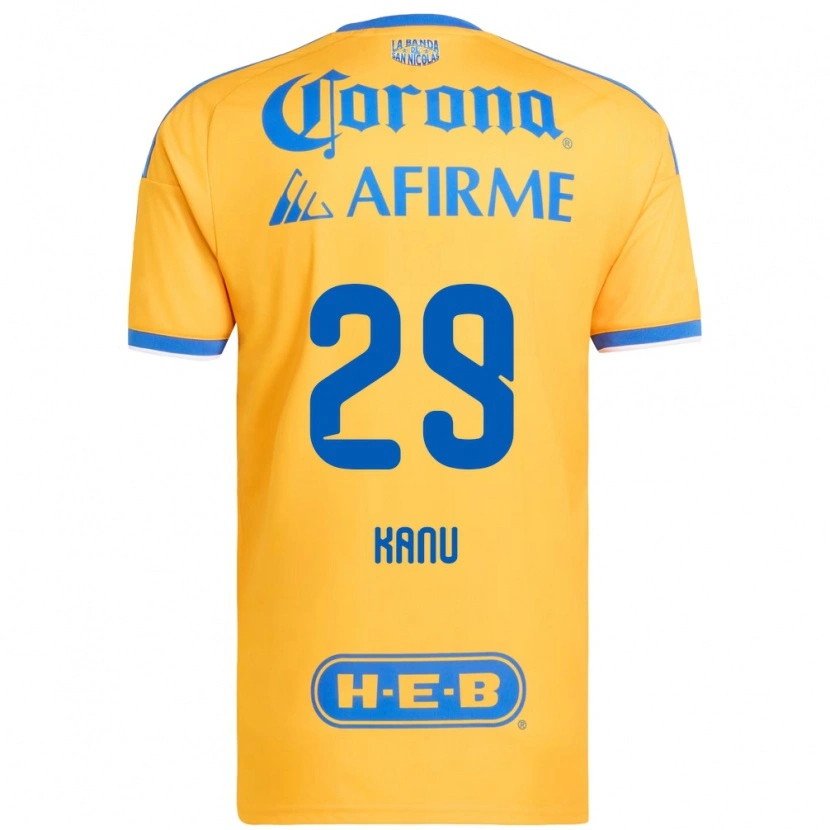 Danxen Damen Uchenna Kanu #29 Gelb Blau Heimtrikot Trikot 2026/27 T-Shirt