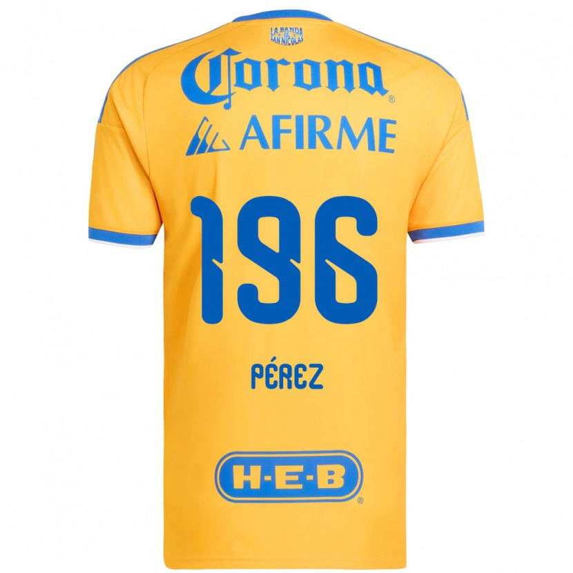 Danxen Damen Axel Pérez #196 Gelb Blau Heimtrikot Trikot 2026/27 T-Shirt