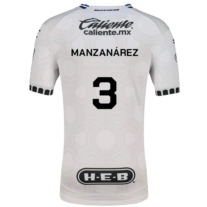 Danxen Damen Óscar Manzanárez #3 Weiß Schwarz Blau Heimtrikot Trikot 2026/27 T-Shirt