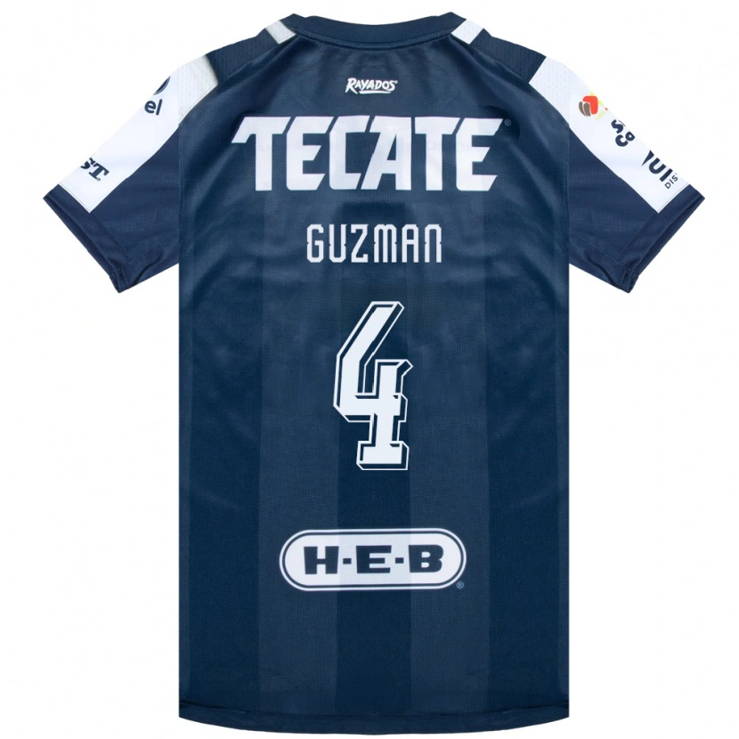 Danxen Damen Víctor Guzmán #4 Tintenblau Weiß Rot Heimtrikot Trikot 2026/27 T-Shirt