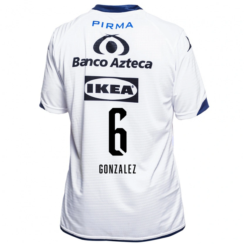 Danxen Damen Pablo González #6 Weiß Schwarz Blau Heimtrikot Trikot 2026/27 T-Shirt