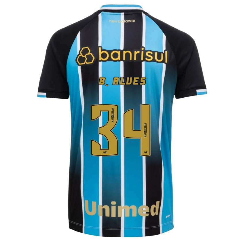 Danxen Damen Bruno Alves #34 Blau Braun Schwarz Heimtrikot Trikot 2026/27 T-Shirt