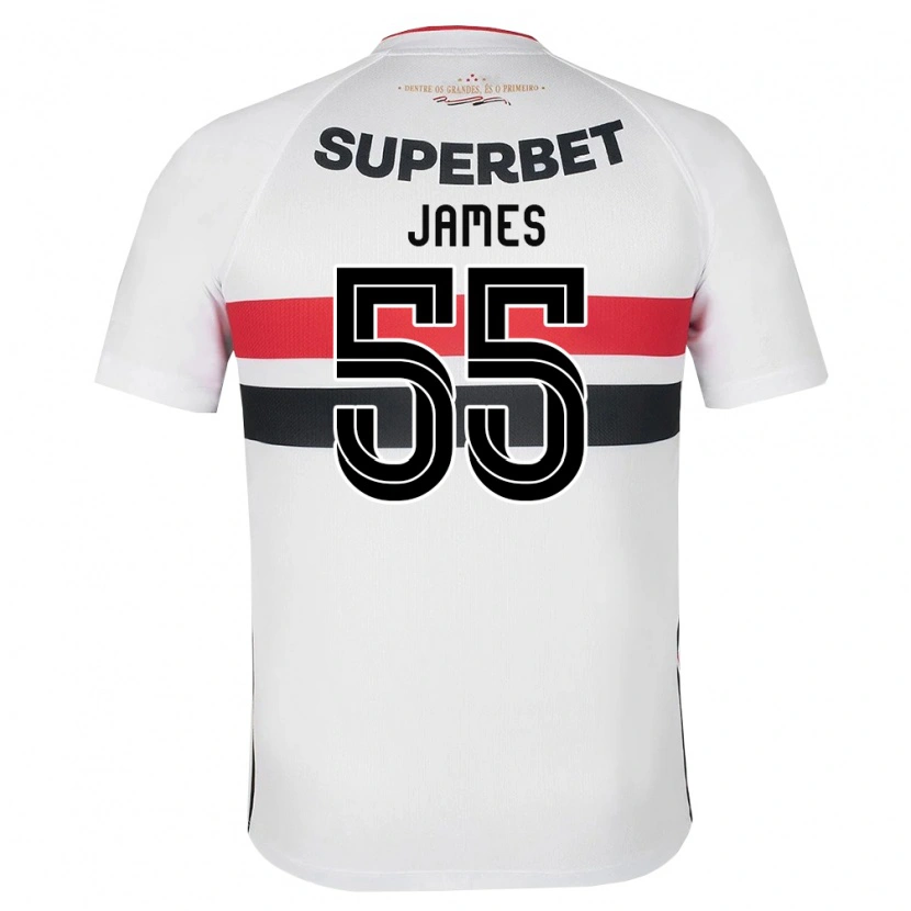 Danxen Damen James Rodriguez #55 Weiß Rot Schwarz Heimtrikot Trikot 2026/27 T-Shirt