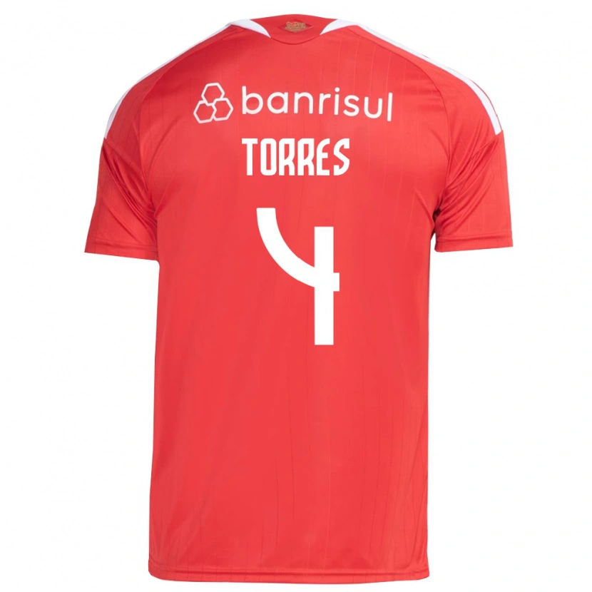 Danxen Damen Félix Torres #4 Rot Weiß Heimtrikot Trikot 2026/27 T-Shirt