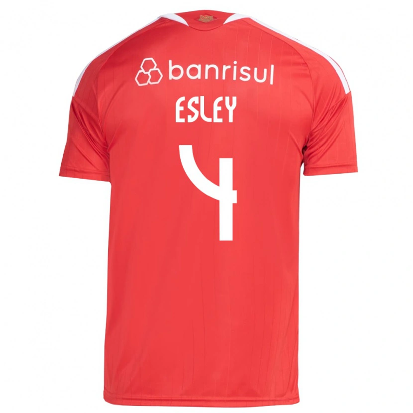 Danxen Damen Esley Ezequiel Dos Reis #4 Rot Weiß Heimtrikot Trikot 2026/27 T-Shirt