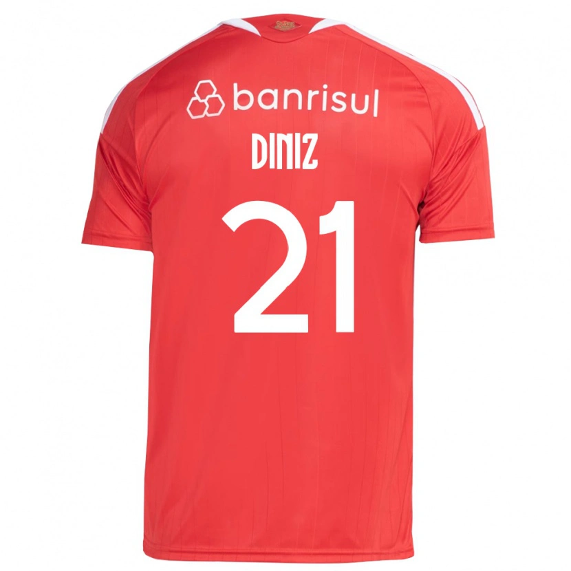 Danxen Damen Kauã Diniz #21 Rot Weiß Heimtrikot Trikot 2026/27 T-Shirt