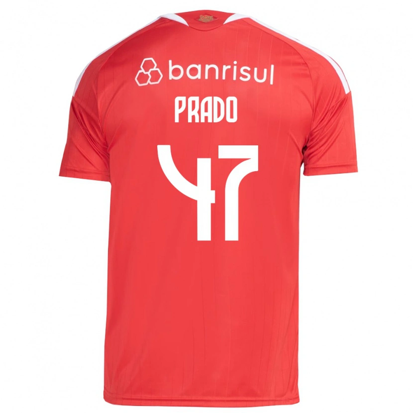 Danxen Damen Gustavo Prado #47 Rot Weiß Heimtrikot Trikot 2026/27 T-Shirt