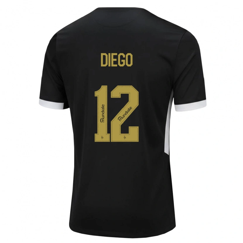 Danxen Damen Diego #12 Schwarz Weiß Gelb Heimtrikot Trikot 2026/27 T-Shirt